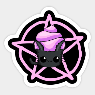 Meowgic in a muffin Sticker